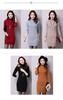 WesRiva Long Sleeve Mini Tunic Solid Simple Knit Black Women's Dress, Color, Top, Cute, Stylish, Outing, Elegant, Spring, Summer, Fall, Winter, (FREE,