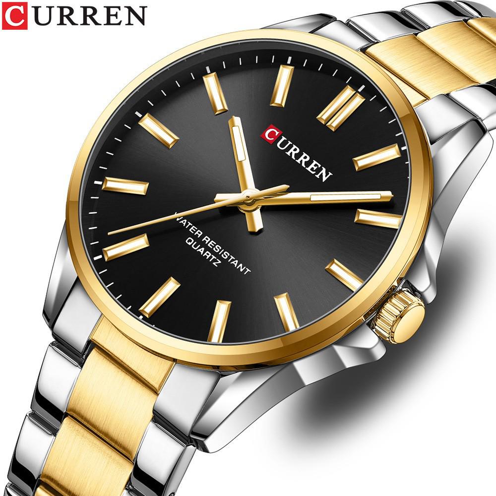 Curren Kairui 9090: Herren-Stahlarmbanduhr & Damen-Quarz-Business-Uhren-Set.