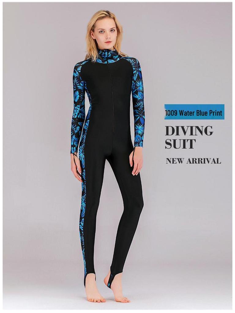 Fato de Banho Feminino Plus Size de Manga Comprida de Secagem Rápida Sharkbutt - Fato de Proteção Solar contra Águas-Vivas para Mergulho e Surfe