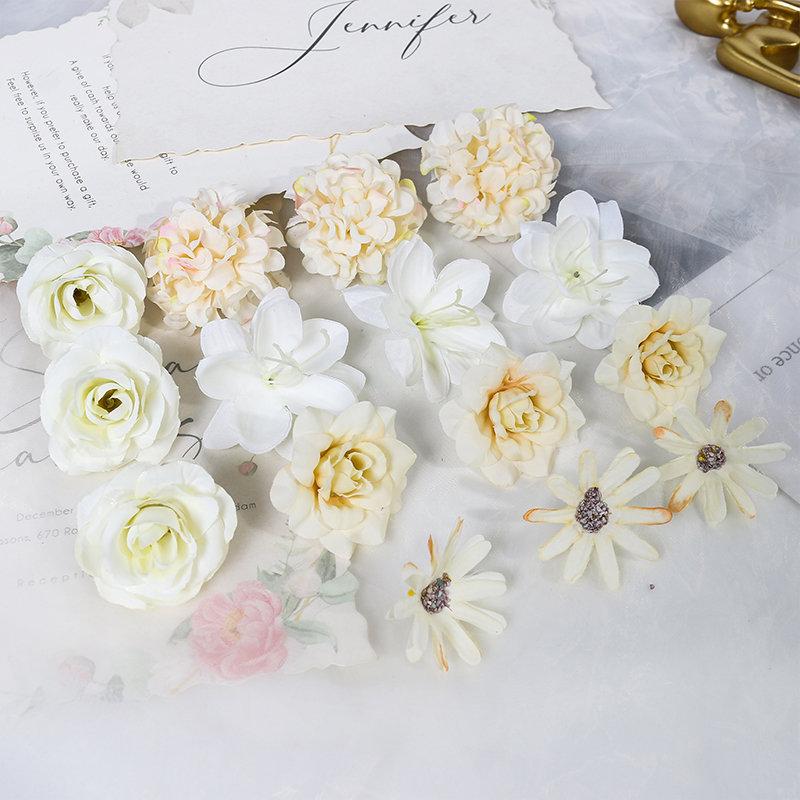Rose Mixed Artificial Flowers Wedding Marriage Decoration Fake Flower for Home Room Decor DIY Crafts Gifts Garland Accessories