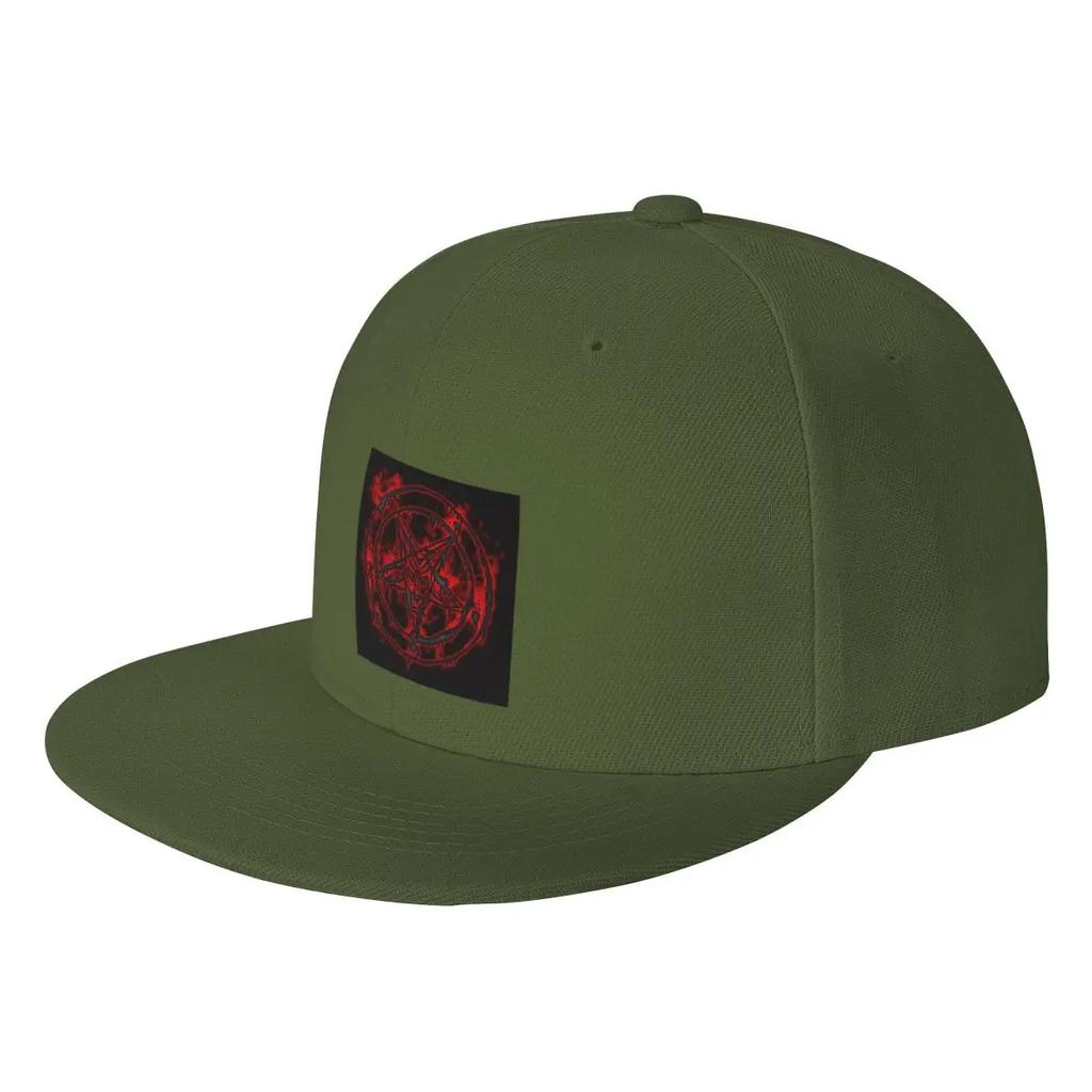 Pentagram Satanismus Siegel des Baphomet Teufel Kappe Mode Lässig Baseballkappen Verstellbare Mütze Hip Hop Sommer Unisex Baseballkappen