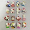 Hello Kitty Anime Cartoon Character Figure Set 16 Different Designs 3cm-4cm In Size