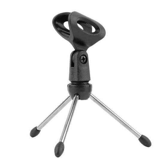 Mini Portable Microphone Bracket Stand Tripod Desktop Adjustable Mic Holder