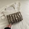 Elegant Puffer Makeup Clutch Purse Space Cotton Toiletry Storage Organizer  Women