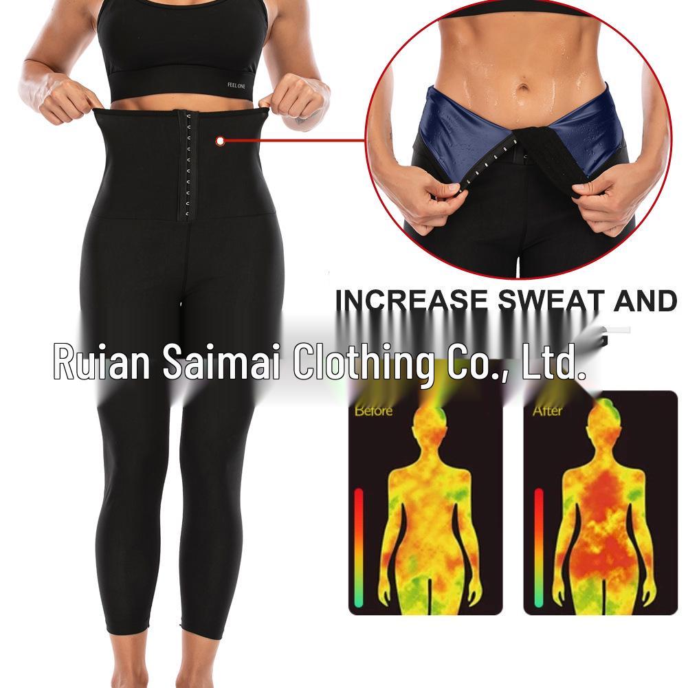 European & American Women's High-Waist Abdomen Control Yoga Pants: Adjustable Button, Hip-Lifting, Body-Shaping Fitness Leggings