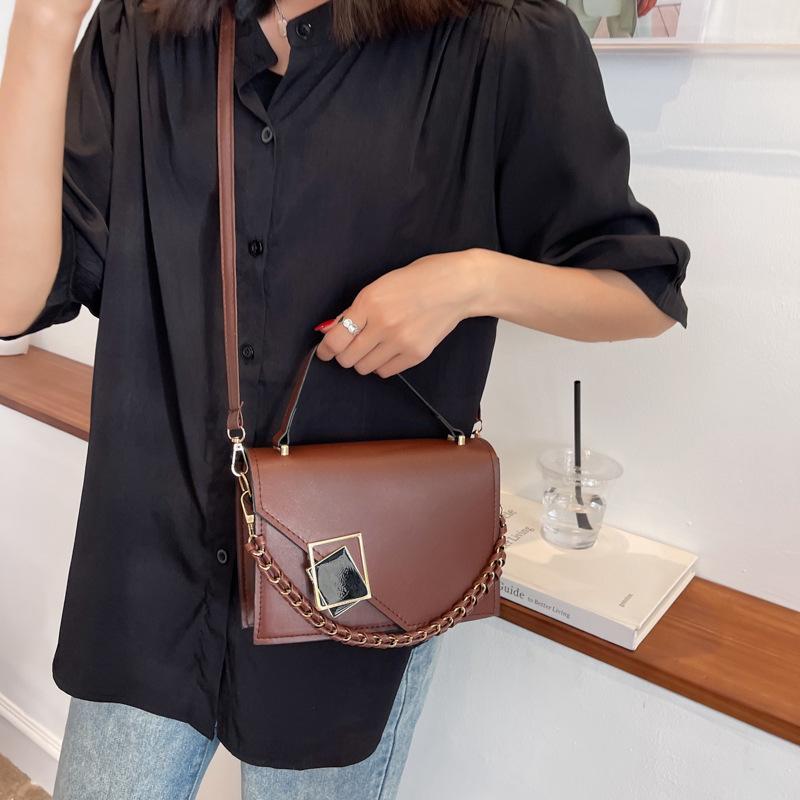 Dámská kabelka luxusní designérská retro podpaží taška přes rameno řetízek messenger klopa dívčí módní crossbody kosočtvercové malé čtvercové tašky