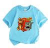 100% Cotton Kids Crew Neck Short Sleeve T-Shirt, Super Bear Adventure Game Print Casual Comfortable Tees for Boys Girls, Soft Breathable Top for Daily