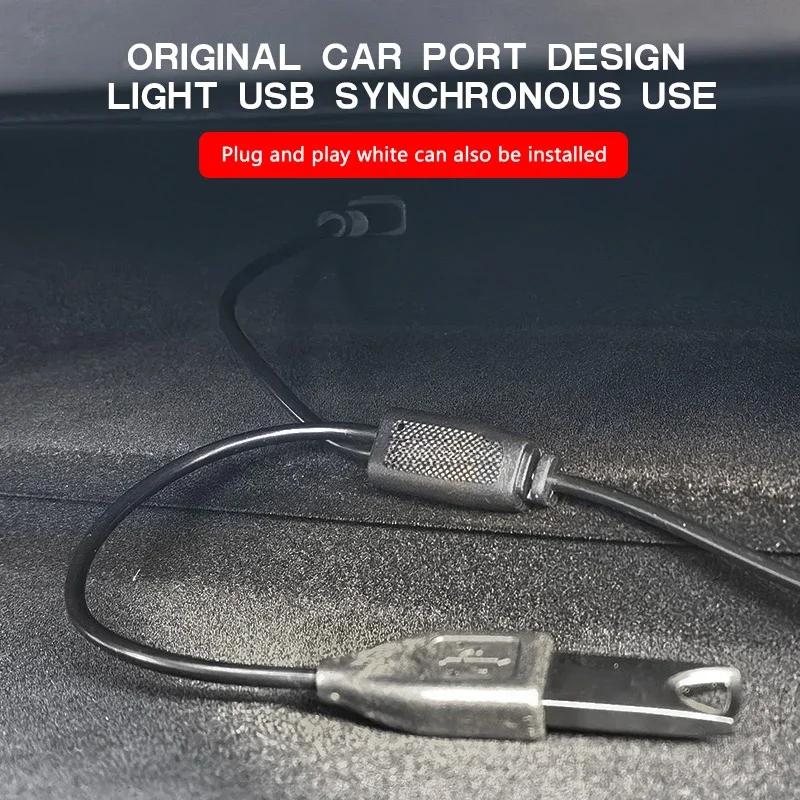 For Tesla Model 3 Y Accessories APP Control Streaming Ambient Light Center Console Dashboard Neon Ambient Strip Lamp Decoration