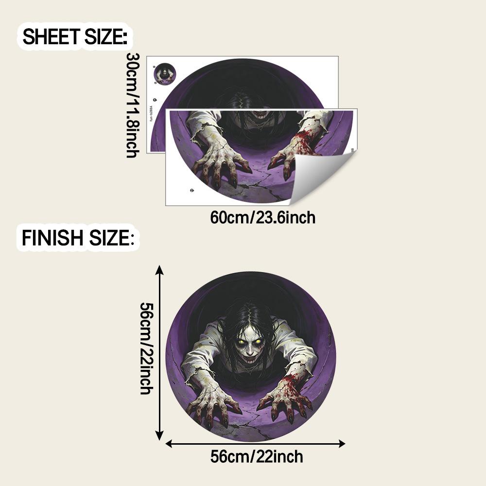 Scary Halloween Ghost Festival Atmosphere Decorations for Bedroom, Living Room, Home Decor Floor Stickers