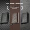 Diebstahlsichere RFID-Metallkartenhülle, automatische elastische Geldbörse aus Aluminiumlegierung mit großer Kapazität, antimagnetische Anpassung