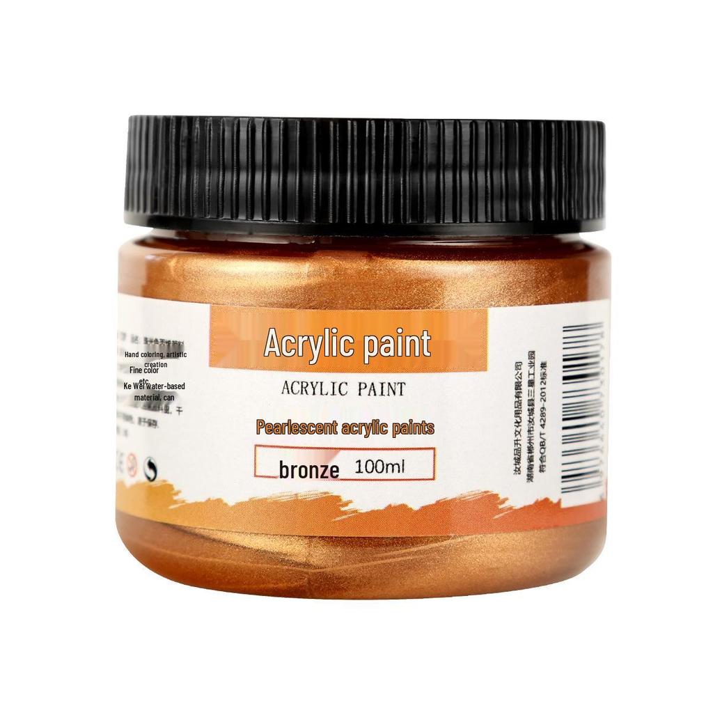300ml Metallic Perlmutt Gold & Silber Acrylfarbe für Wand- und Handbemalung