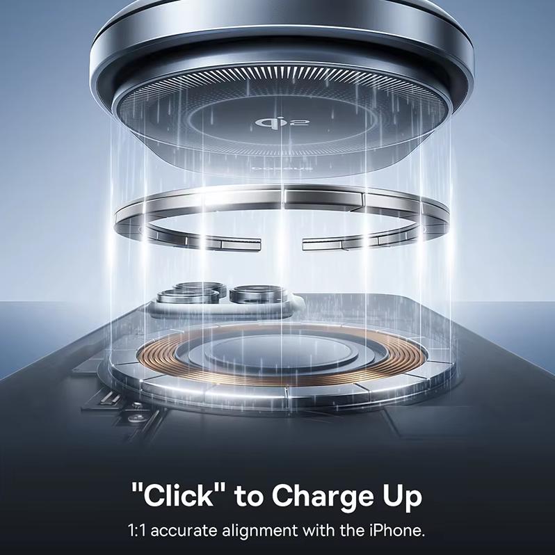 Baseus car phone holder wireless charger with magnetic suction port, car specific fast charging Qi2.0 certification, Apple