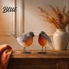 Bird Figurines for Bonsai 2Pcs Outdoor Garden Ornaments Realistic Pastoral Figurine Resin Ornaments Weatherproof Lifelike Animal Sculpture Courtyard