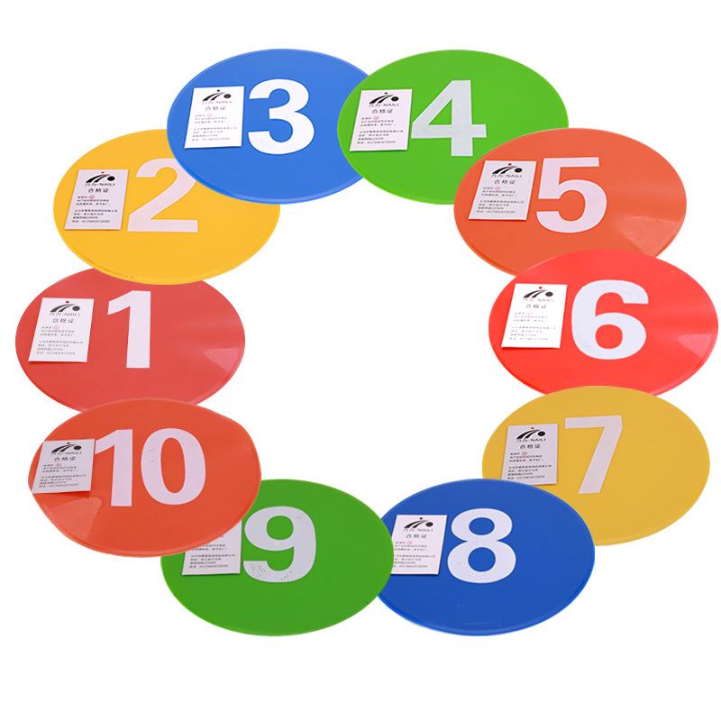 

Numbered Flat Marker Discs: Basketball Training Set 1-10 23cm