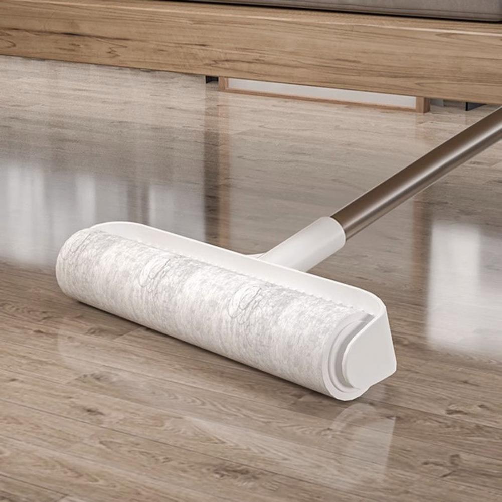 Wiederverwendbarer Tierhaarentferner Haarstickerrolle Fusselrolle mit einziehbarem Griff zur Entfernung von Haaren und Fusseln Klebend Sofa