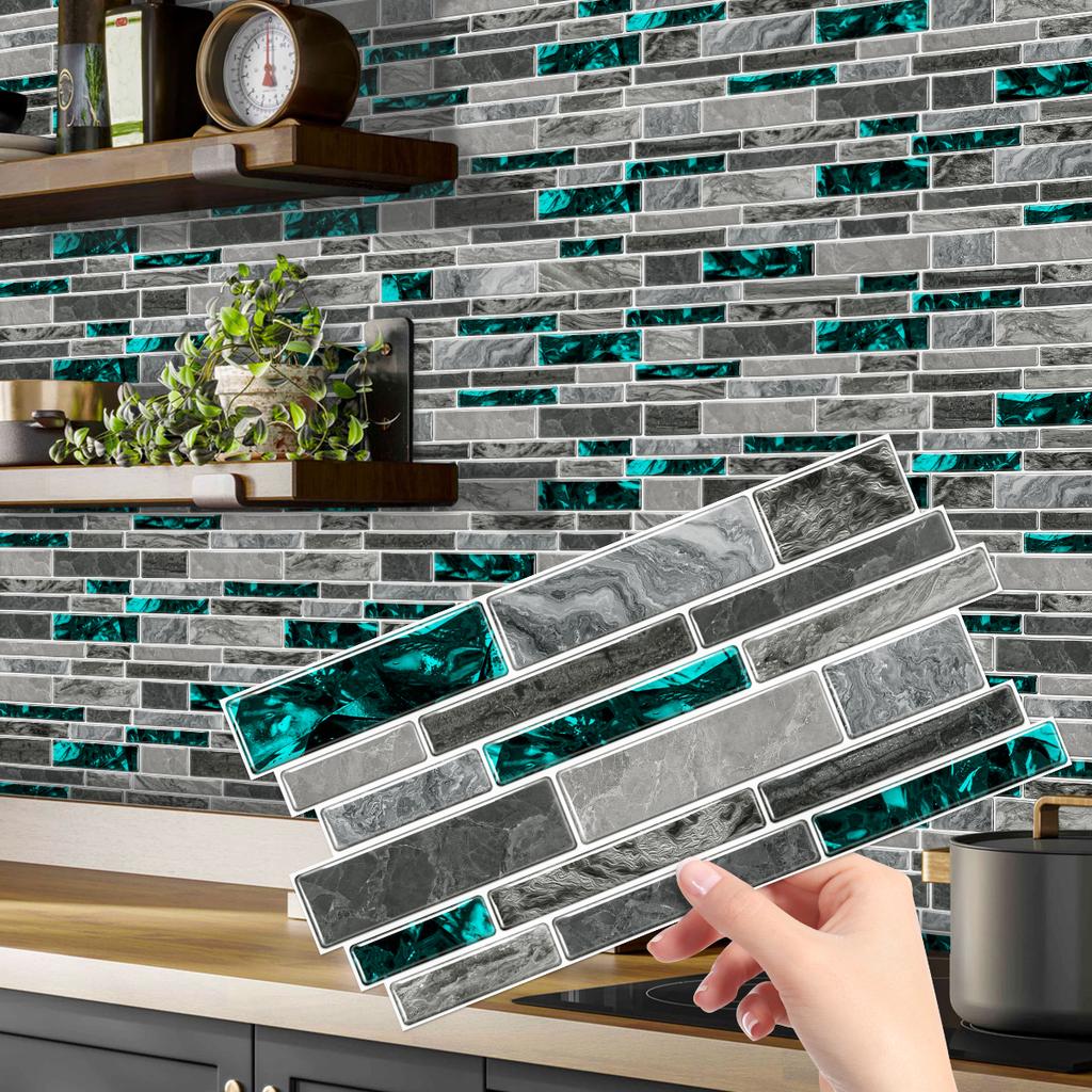 12/24/48pcs Peel And Stick Tile Sticker Self Adhesive Stick On Tile Backsplash For Kitchen Bathroom, Bedroom Decoration