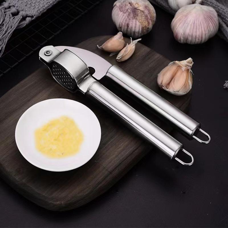 Removable Stainless Steel Garlic Press Crusher Kitchen Cooking Vegetables Ginger Squeezer Masher Handheld Ginger Mincer Tools
