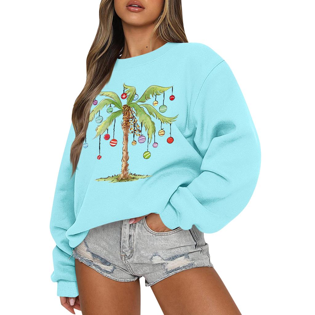 Women  Tops Women's Long Sleeve Sweatshirt Casual Crewneck Loose Fit Pollover Fleece Tops