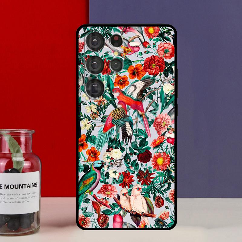 Garden Birds Funda Case For Samsung Galaxy S25 Ultra S9 S10 S20 S21 FE S22 S23 Plus S24 Ultra Phone Cover
