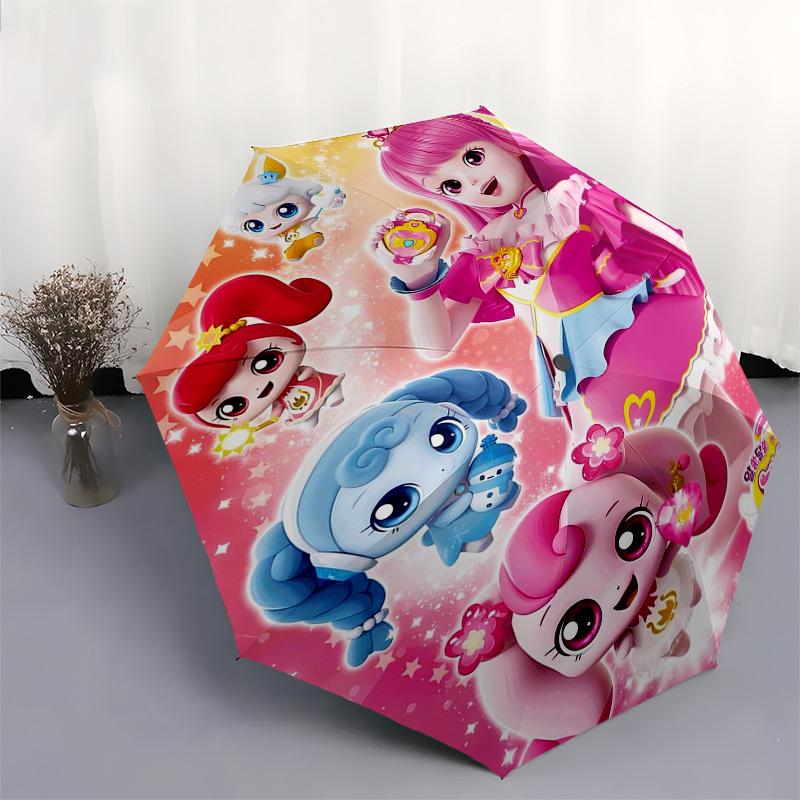 Princess, Cute Themed Automatic Opening and Closing Umbrella, Compact Travel Umbrella, Lightweight and Portable, Suitable for Beach Commutin