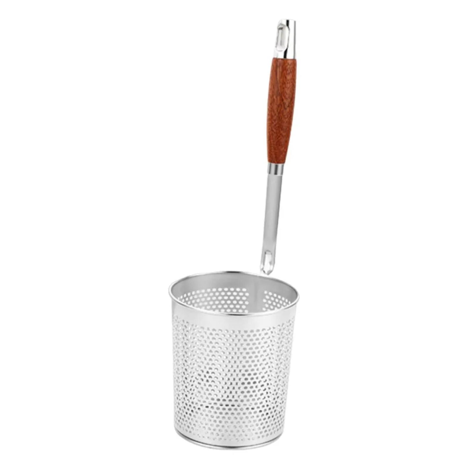 

Ручное сито для муки, сетка-фильтр, совок-фильтр с деревянной ручкой