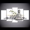 Wall Art Framework HD Printed Modern Canvas Painting 5 Panel Buddha Flower Living Room Home Decoration Modular Poster Pictures No Frame