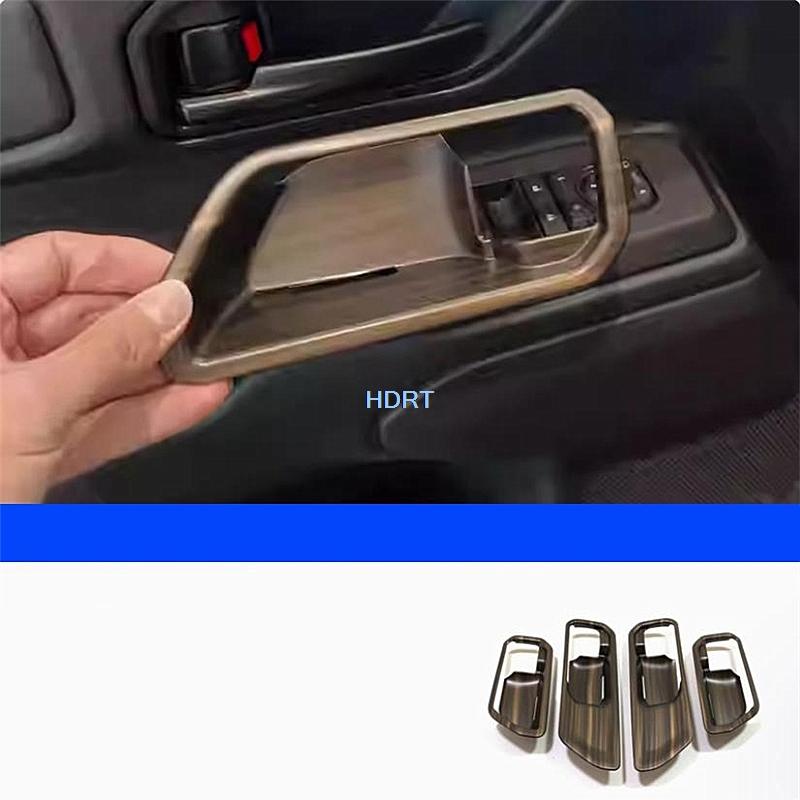 Car Style Gear Shift Lift Switch Panel Air Vent Outlet Cover Peach Wood Interior For Toyota Land Cruiser 250 Prado LC250 2024 +