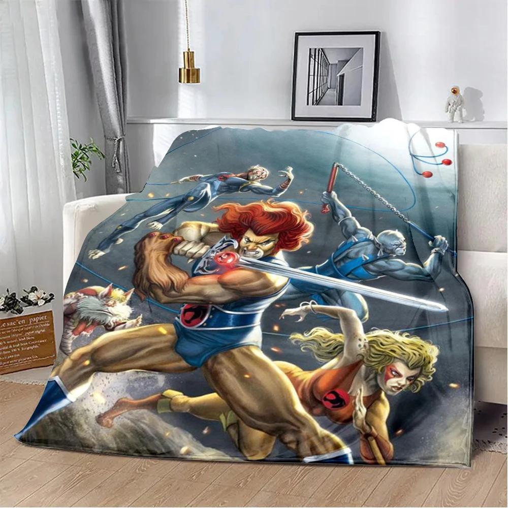 Fashion Cartoon Thundercats Printed Blanket Picnic Blankets Warm Blanket Soft and Comfortable Blanket Home Travel Birthday Gifts