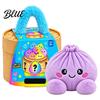 Educational Pretend Play Toy Big Mystery Dumpling Plush Toy, Cute Stuffed Steamed Bun Pillow, Soft Kawaii Food Cuddly Desktop Decor Ornament