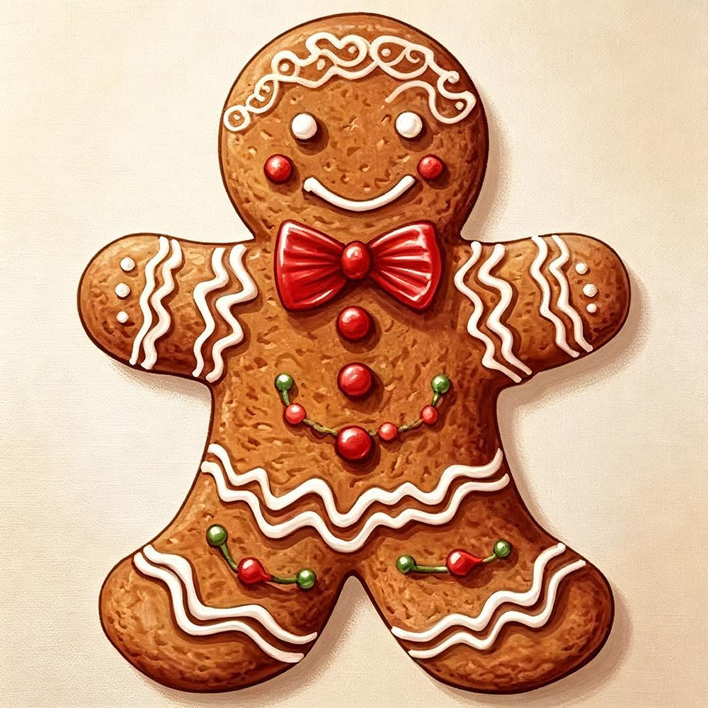 5D Diamond Painting Gingerbread Man Kit DIY Craft Diamond Art for Christmas Home Wall Decor Full Drill Embroidery Art Projects