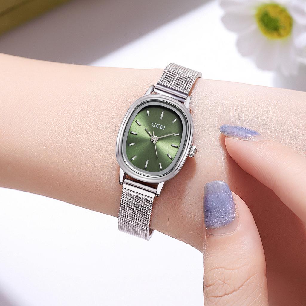 Oval Small Dial Women'S Watch Niche High Sense Simple Student Watch Waterproof Stainless Steel Women'S Watch