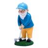 KX4B Golfing Garden Statue Hand-painted Garden Gnomes Lawn Ornaments Indoor Outdoor