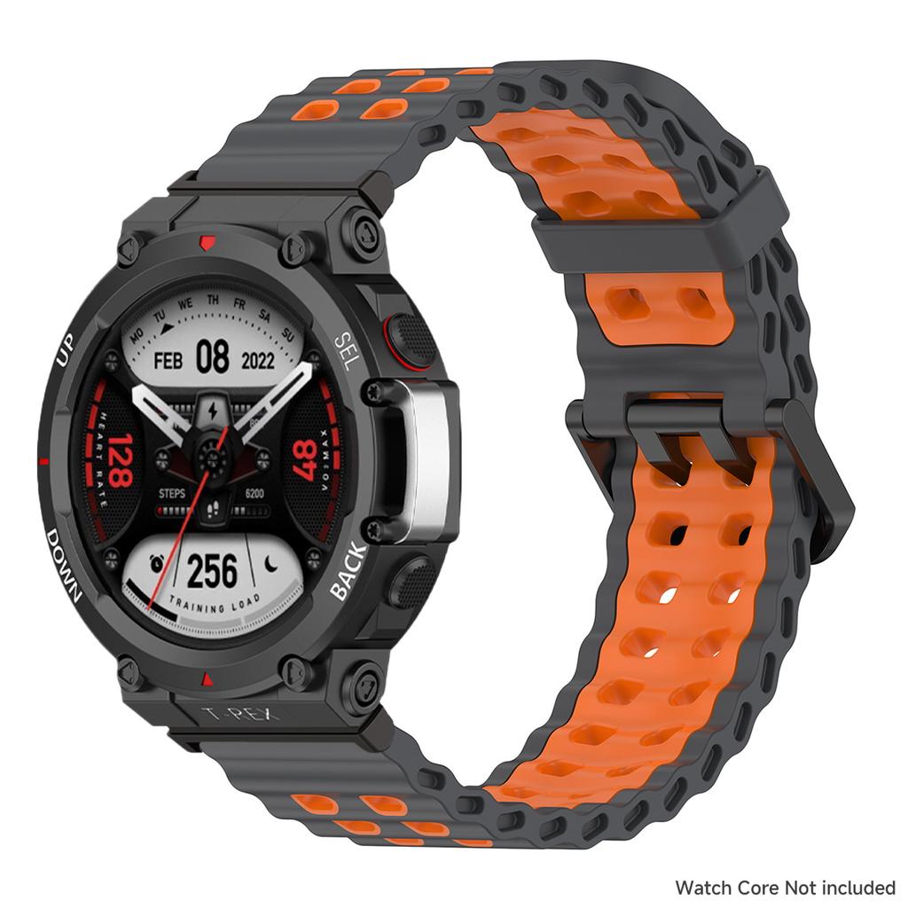 Two-Tone Sports Silicone Strap For Amazfit T-Rex 3/2/ultra Marine Band Correa For Huami Amazfit T-Rex Pro Smartwatch Watchband