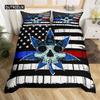 American Flag Duvet Cover Retro USA Flag Bedding Set For Kids Boys Teens Men Stars Red Stripes For Bedroom Decoration Women Men