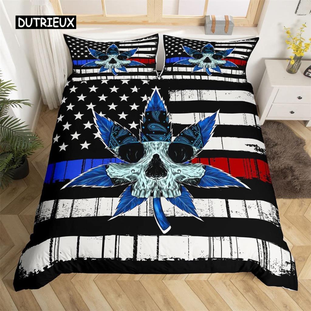 American Flag Duvet Cover Retro USA Flag Bedding Set For Kids Boys Teens Men Stars Red Stripes For Bedroom Decoration Women Men