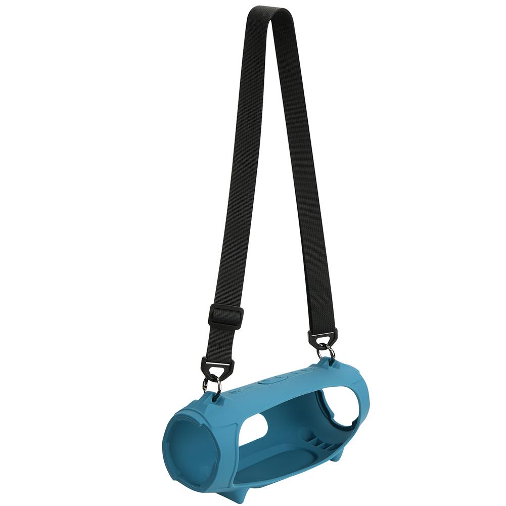 Silicone Cover for JBL Charge 5 Wi-Fi Speaker Waterproof Case Travel Carrying Protective Gel Soft Skin with Shoulder Strap
