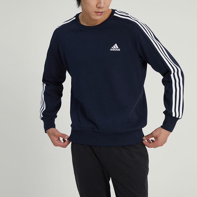 adidas 3 Stripes Sweatshirt Men's Navy Blue IC9318