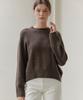 Jeunesse Quoi Loose Fit Crew Neck Cashmere Knit_ Mocha