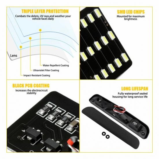 For 1992-1997 Ford Bronco F150 F250 F350 Third 3Rd Tail Brake Light Cargo Lamp