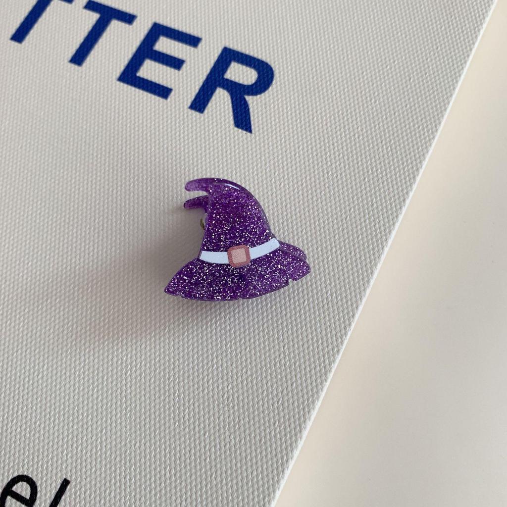 Halloween Mini Claw Clips: Quirky Ghost, Pumpkin, Bat Acrylic Hair Accessories