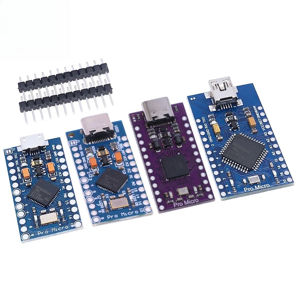 

Type-C MINI USB Pro Micro For Arduino ATmega32U4 5V/16MHz 3.3V/8Mhz Module With 2 Row Pin Header Leonardo Usb Interface Board