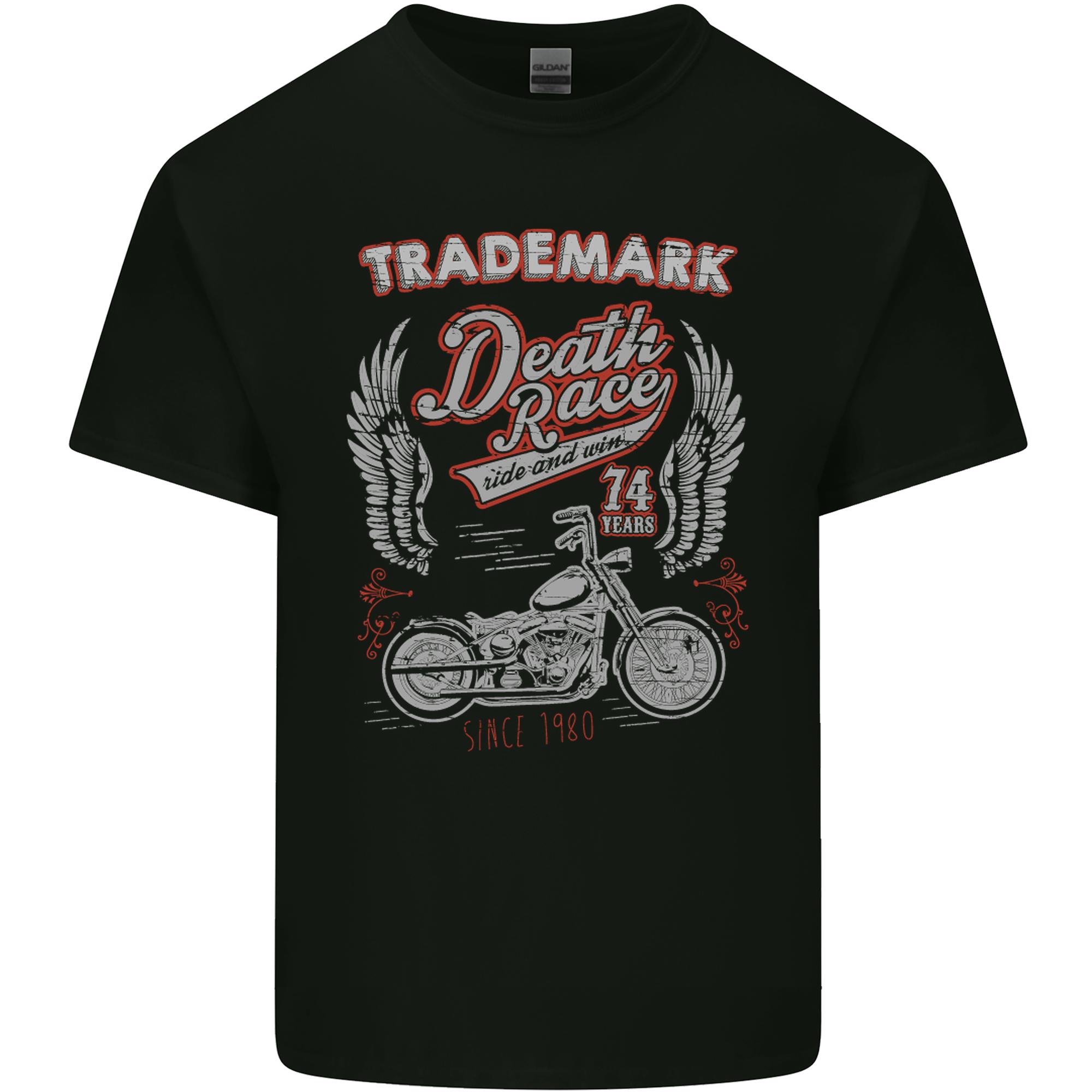 Death Race Motorcycle Motorbike Biker Unisexs Light Cotton TShirt S