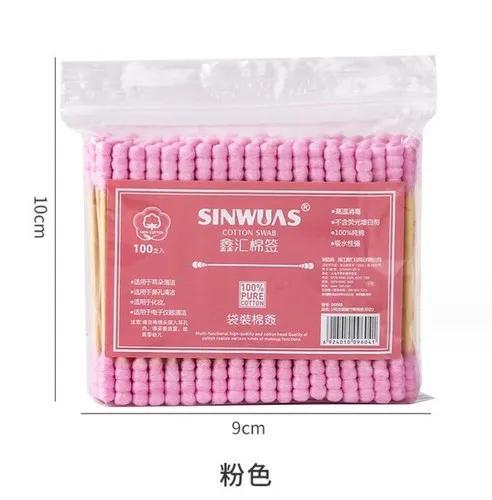 100pcs Bamboo Baby Cotton Swab Cleaning of Ears Tampons Health Beauty Cotton Swab Ear Cleaning Sticks