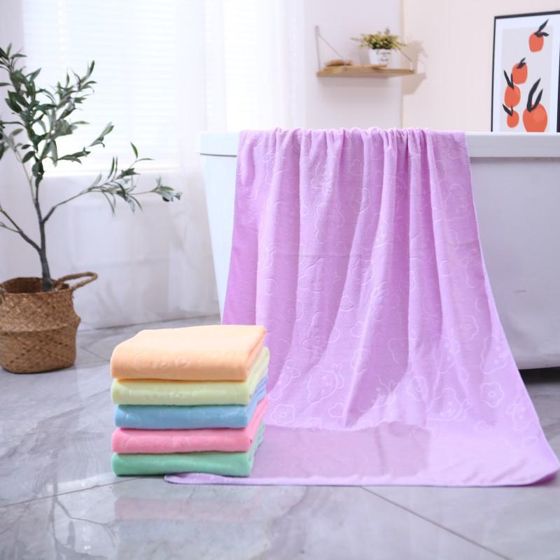 Little Bear Embossed Quick-Dry Soft Absorbent Bath Towel – Comfortable Daily Necessity