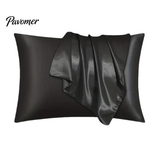Wrinkle Resistant Bedding Shams Satin Pillow Case, Silky Cooling Cover, Reduces Hair Frizz & Skin Versatile Home Accessories Friction, Solid Color Bed