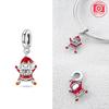 Authentic Charm Bead Charms Brown Hat Pendant Snowflakes Snowman Elk copper Bead Charms Compatible With Bracelets Diy Making Accessory Women Gift