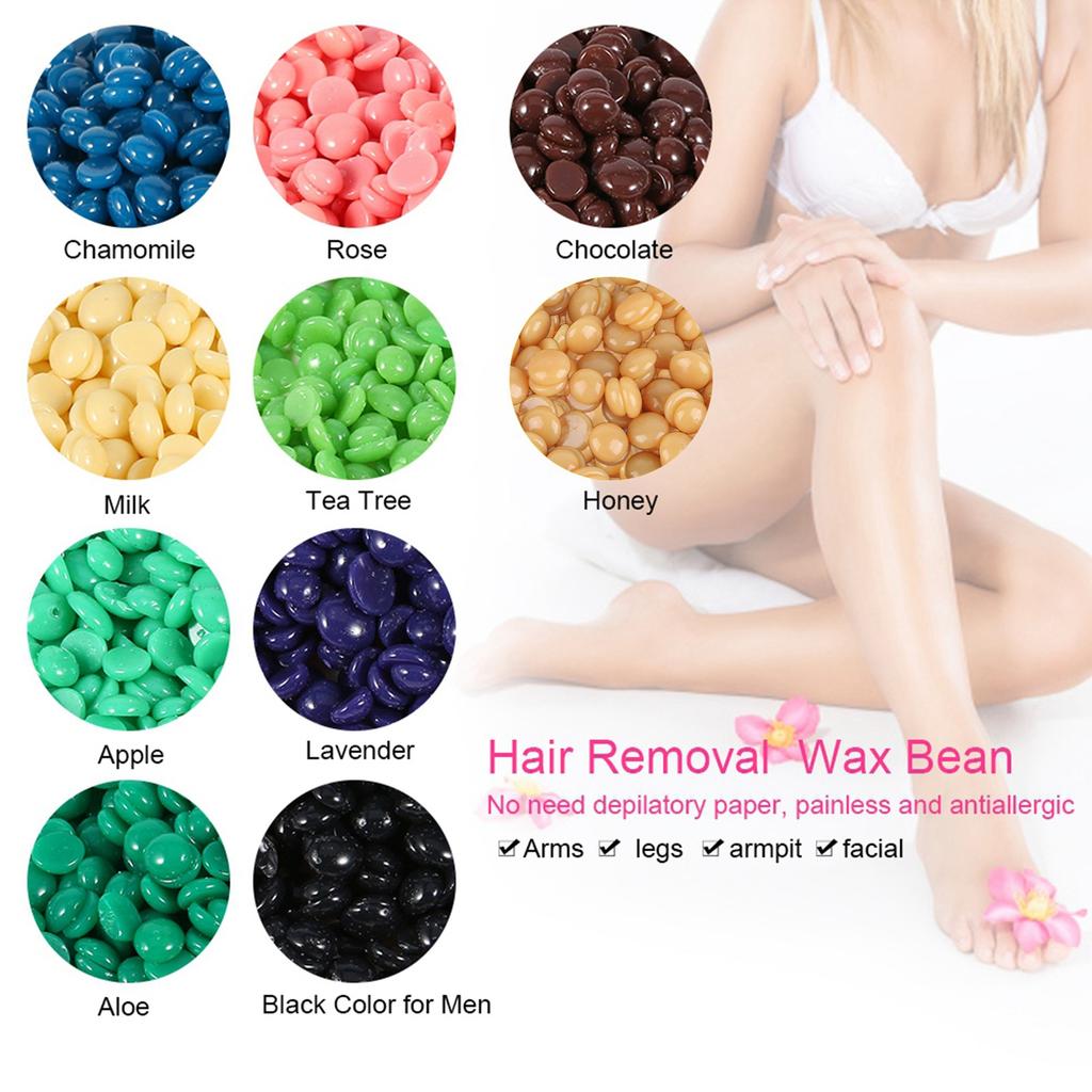 10Types 100g/Bag Depilatory Hard Wax Waxing Bean Arm Body Bikini Hair Removal