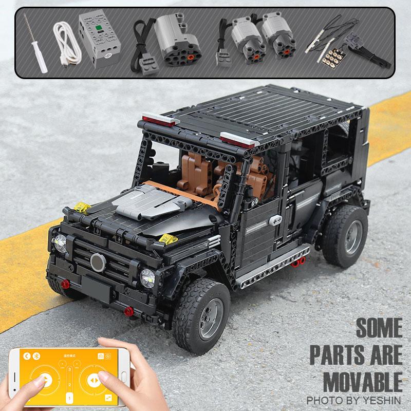 MOULD KING MOC High-Tech SUV G500 Wagon pojazd terenowy Model klocki klocki zabawki edukacyjne dla dzieci prezenty urodzinowe