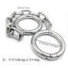 Polished Shining Stainless Steel Oval Wrist Ankle Cuffs Restraint Slave Handcuff Chain Connected Bracelet Bondage  Adult Toy