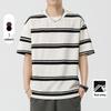 Kunhai Pengyun Men's Japanese Striped Short-Sleeve Casual T-Shirt